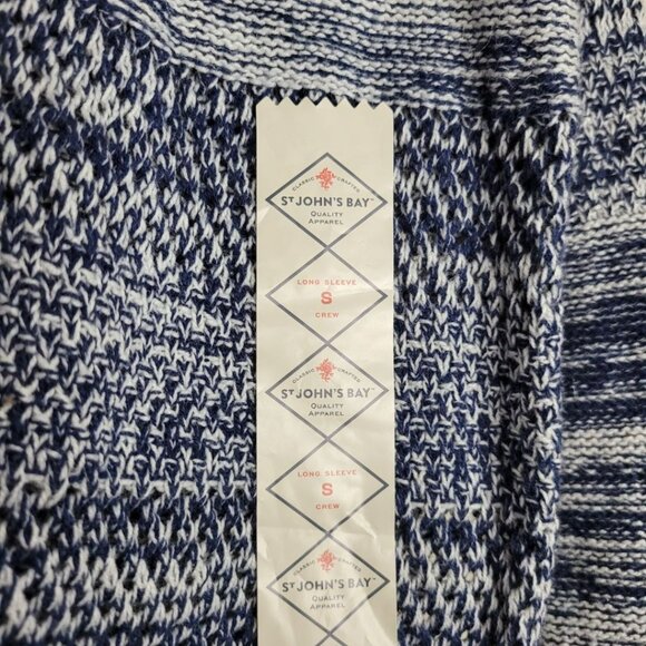 St Johns Bay Sweater Blue White Knit Womens Small Pullover‎ - Picture 4 of 8